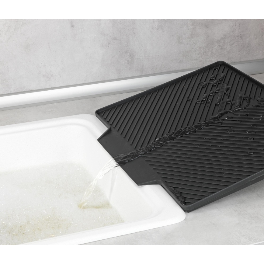 WENKO 54771100 - NELIA Dish Drainer 34x40 cm, Black