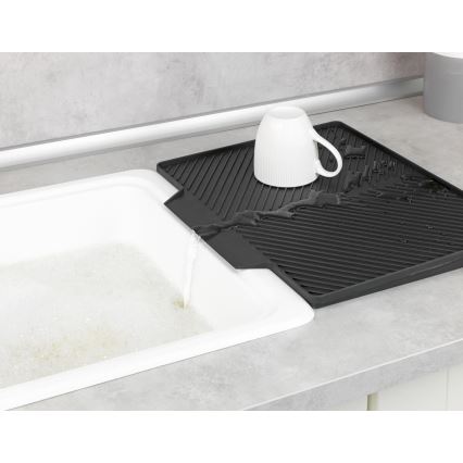 WENKO 54771100 - NELIA Dish Drainer 34x40 cm, Black