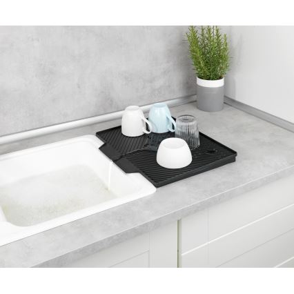 WENKO 54771100 - NELIA Dish Drainer 34x40 cm, Black