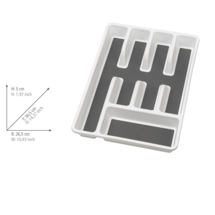 WENKO 54788100 - Cutlery tray 26,5x36,5 cm white/grey
