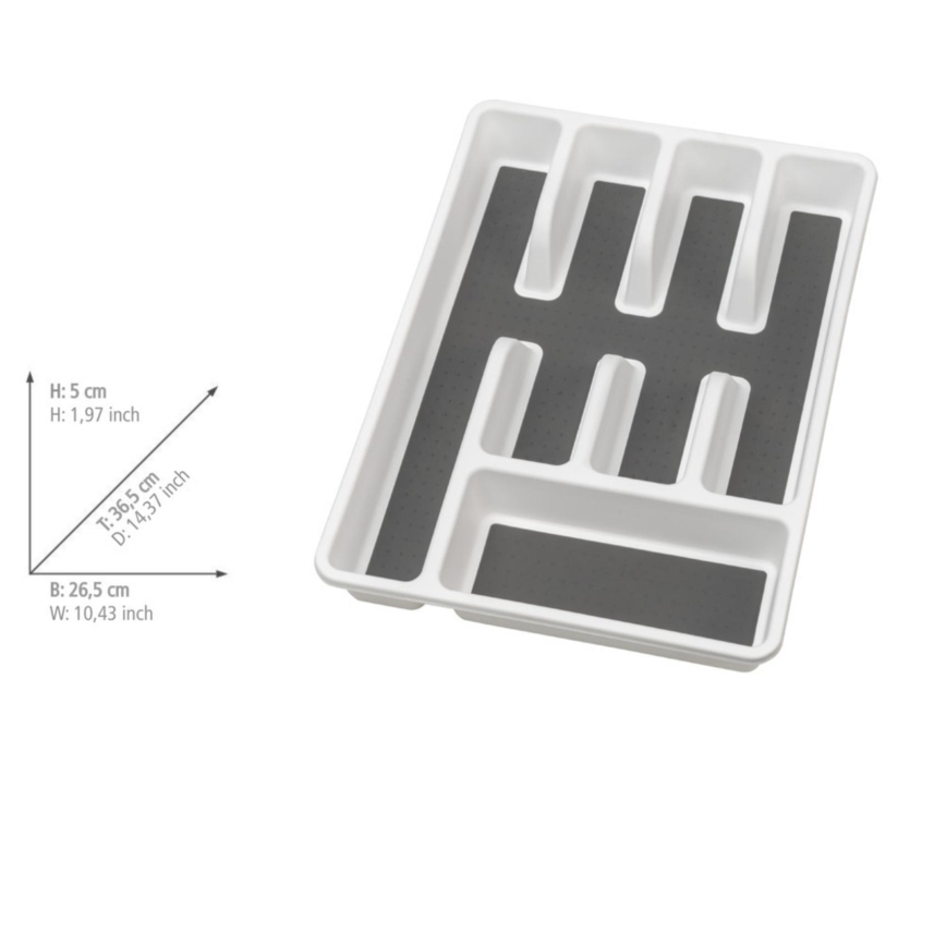 WENKO 54788100 - Cutlery tray 26,5x36,5 cm white/grey