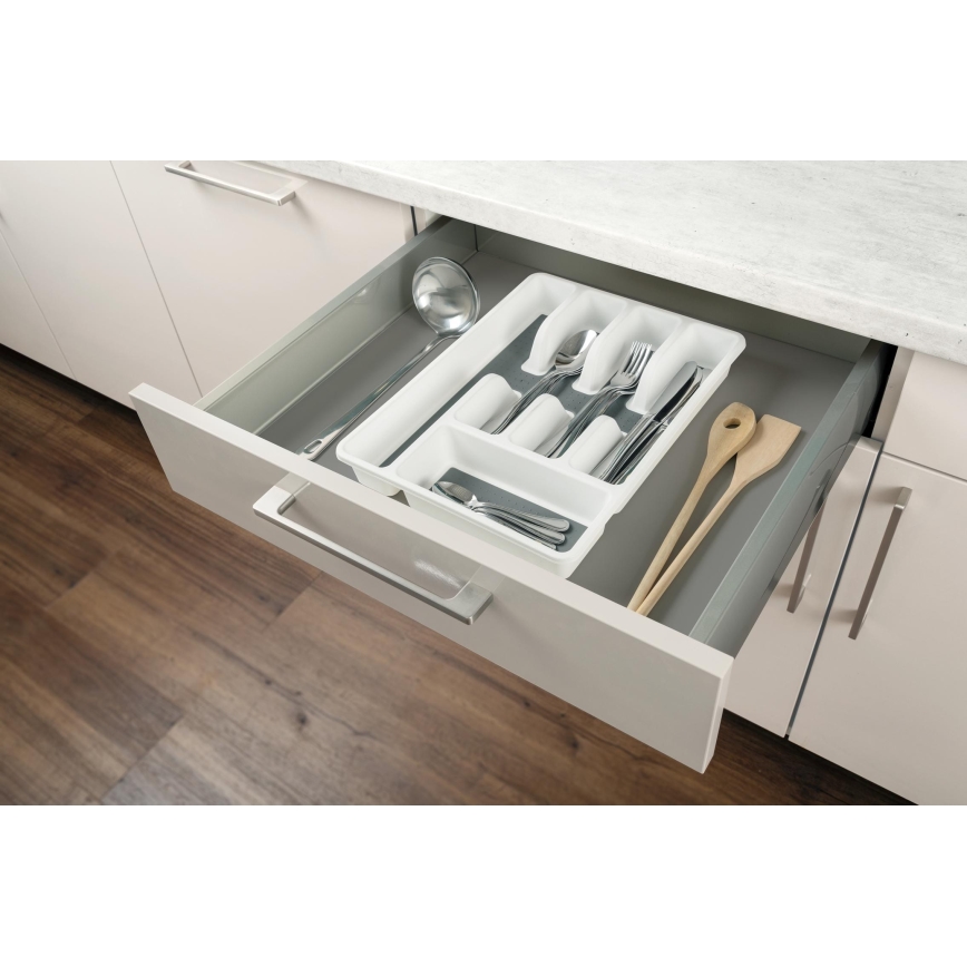 WENKO 54788100 - Cutlery tray 26,5x36,5 cm white/grey