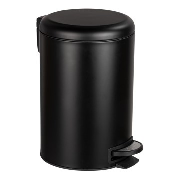 WENKO 54913100 - LEMAN Waste Bin 25x38 cm Black