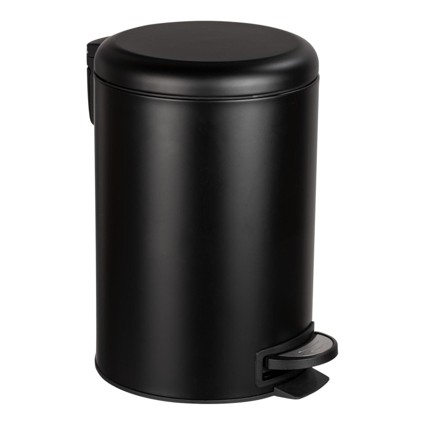 WENKO 54913100 - LEMAN Waste Bin 25x38 cm Black