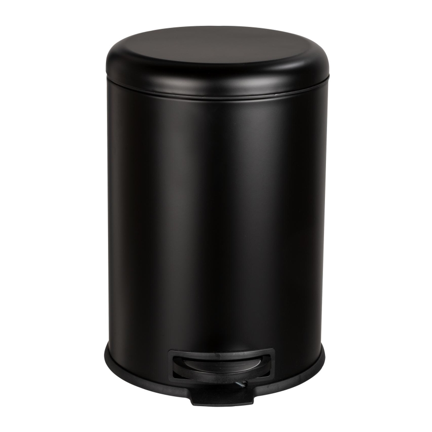 WENKO 54913100 - LEMAN Waste Bin 25x38 cm Black