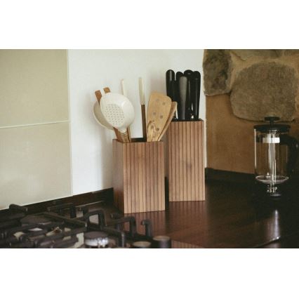 WENKO 54941100 - 3-piece kitchen utensil set 11 x 18 cm, brown