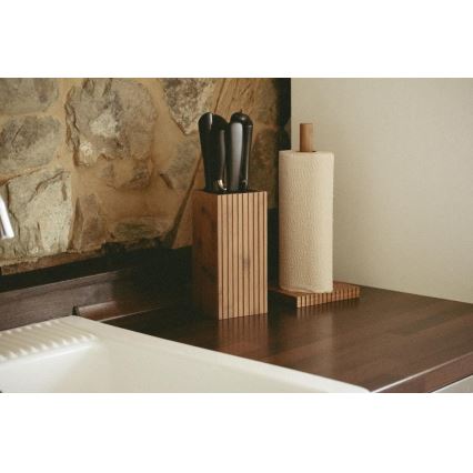 WENKO 54946100 - MERA Roll Holder 15x33 cm brown