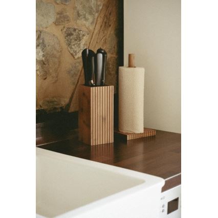 WENKO 54946100 - MERA Roll Holder 15x33 cm brown