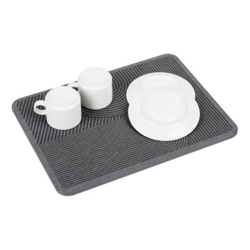 WENKO 54955100 - DAMON Dish Drying Mat 40x30 cm diatomite/grey