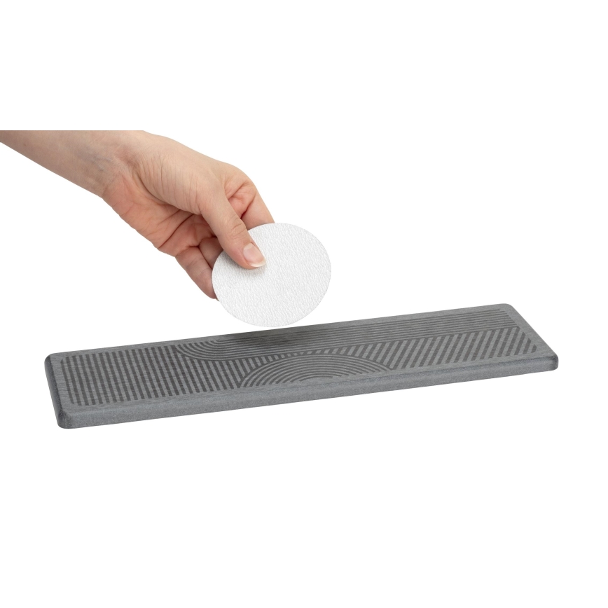 WENKO 54957100 - DAMON Drip Mat 30 x 8 cm, Grey