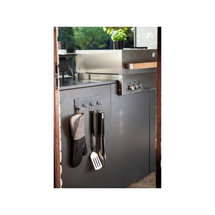 WENKO 55014100-Hook BLACK OUTDOOR KITCHEN 30x6,5 cm black