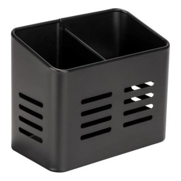 WENKO 55024100-Cutlery caddy BLACK OUTDOOR KITCHEN 16x13,5 cm black