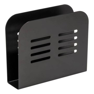 WENKO 55025100 - BLACK OUTDOOR KITCHEN Napkin Holder, 15 x 12.5 cm, Black