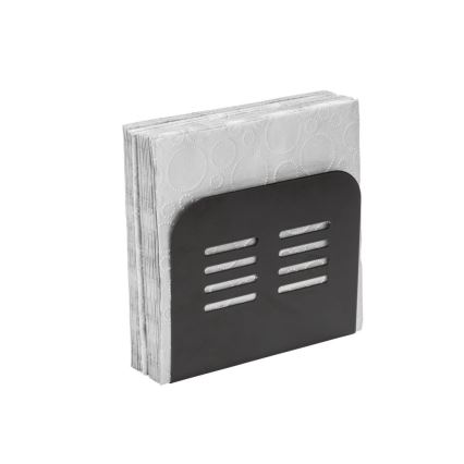 WENKO 55025100 - BLACK OUTDOOR KITCHEN Napkin Holder, 15 x 12.5 cm, Black