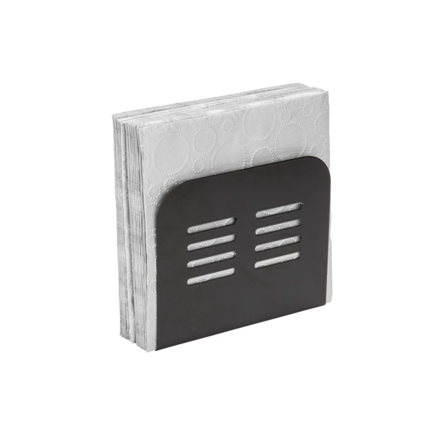 WENKO 55025100 - BLACK OUTDOOR KITCHEN Napkin Holder, 15 x 12.5 cm, Black