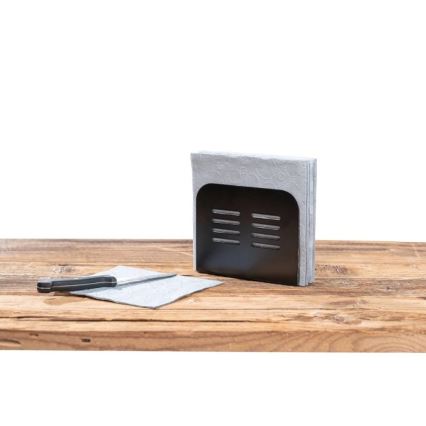 WENKO 55025100 - BLACK OUTDOOR KITCHEN Napkin Holder, 15 x 12.5 cm, Black