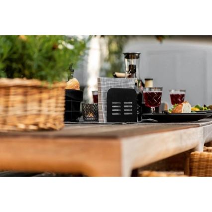 WENKO 55025100 - BLACK OUTDOOR KITCHEN Napkin Holder, 15 x 12.5 cm, Black