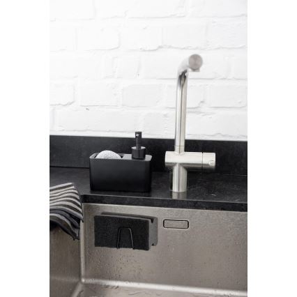 WENKO 55071100 - BLACK OUTDOOR KITCHEN Holder, 5 x 5 cm, stainless steel/black