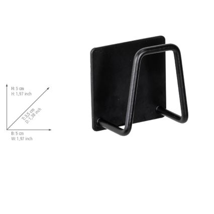 WENKO 55071100 - BLACK OUTDOOR KITCHEN Holder, 5 x 5 cm, stainless steel/black