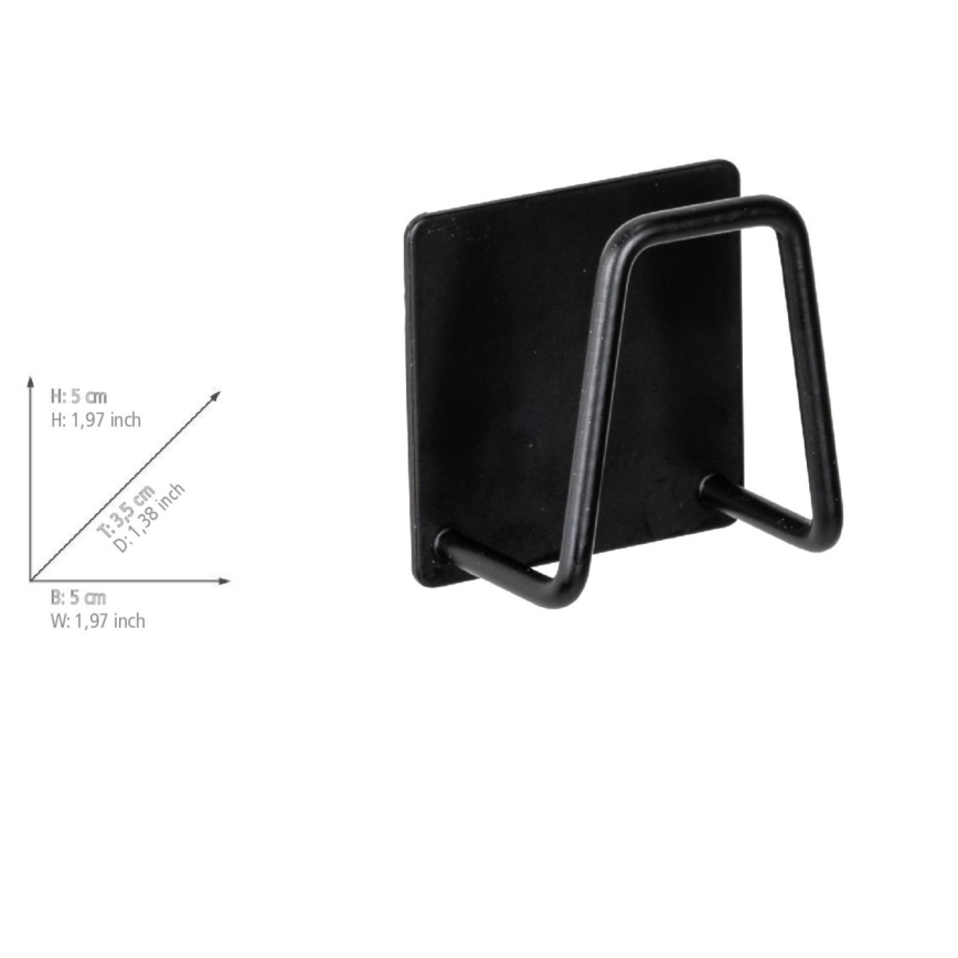 WENKO 55071100 - BLACK OUTDOOR KITCHEN Holder, 5 x 5 cm, stainless steel/black
