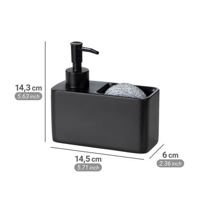 WENKO 55076100 - BLACK OUTDOOR KITCHEN Soap Dispenser 14.5 x 14.3 cm, Black