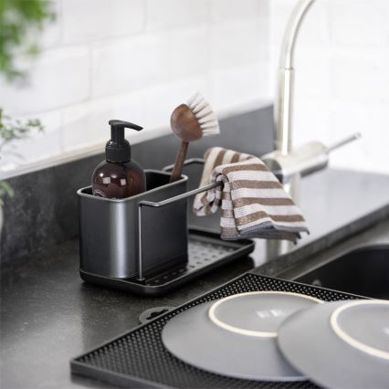 WENKO 55078100 - BLACK OUTDOOR KITCHEN Organizer, 21 x 12 cm, stainless steel/black