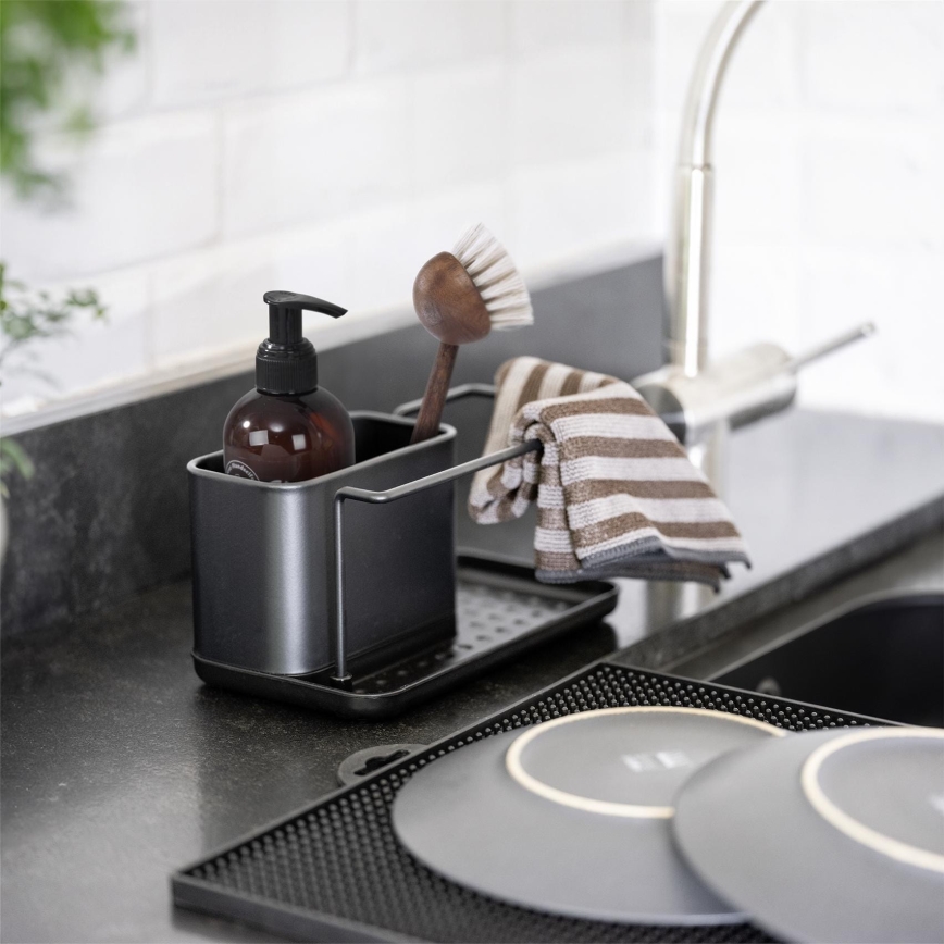 WENKO 55078100 - BLACK OUTDOOR KITCHEN Organizer, 21 x 12 cm, stainless steel/black