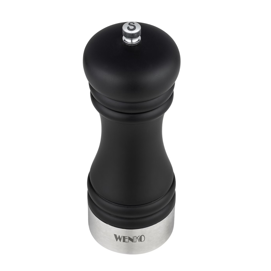 WENKO 55082100-Salt grinder BLACK OUTDOOR KITCHEN 5x17,5 cm silver/black/white
