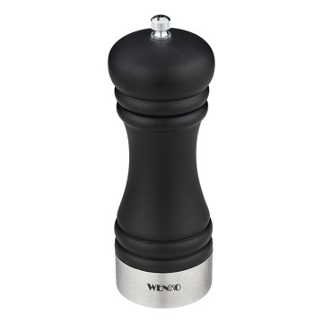 WENKO 55083100-Pepper Mill BLACK OUTDOOR KITCHEN 5x17,5 cm black/white