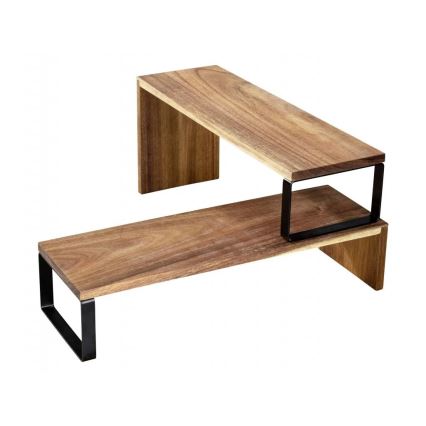 WENKO 55097100-Shelf BLACK OUTDOOR KITCHEN 36x16 cm brown/black