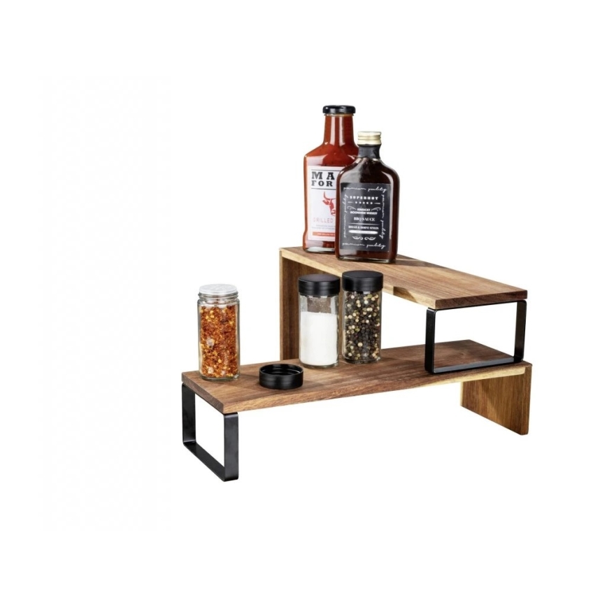 WENKO 55097100-Shelf BLACK OUTDOOR KITCHEN 36x16 cm brown/black
