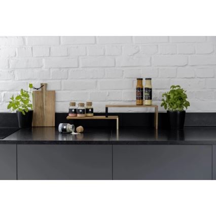 WENKO 55097100-Shelf BLACK OUTDOOR KITCHEN 36x16 cm brown/black