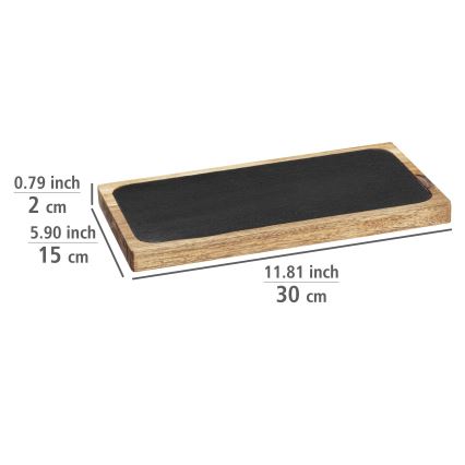 WENKO 55103100 - Cutting board BLACK OUTDOOR KITCHEN 30x15 cm brown/grey
