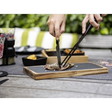 WENKO 55103100 - Cutting board BLACK OUTDOOR KITCHEN 30x15 cm brown/grey