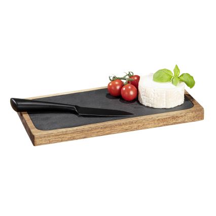 WENKO 55103100 - Cutting board BLACK OUTDOOR KITCHEN 30x15 cm brown/grey
