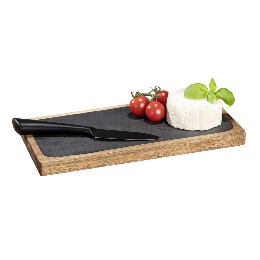 WENKO 55103100 - Cutting board BLACK OUTDOOR KITCHEN 30x15 cm brown/grey