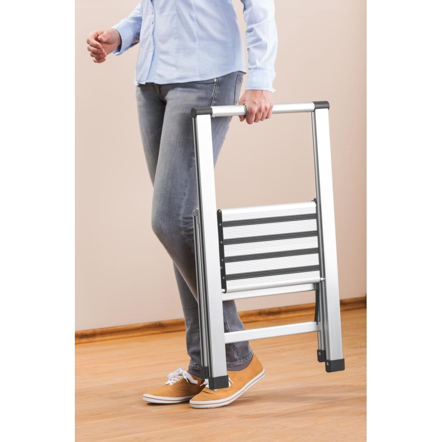 WENKO 601011100 - ALU-DESIGN Stepladder 44x101 cm silver/black