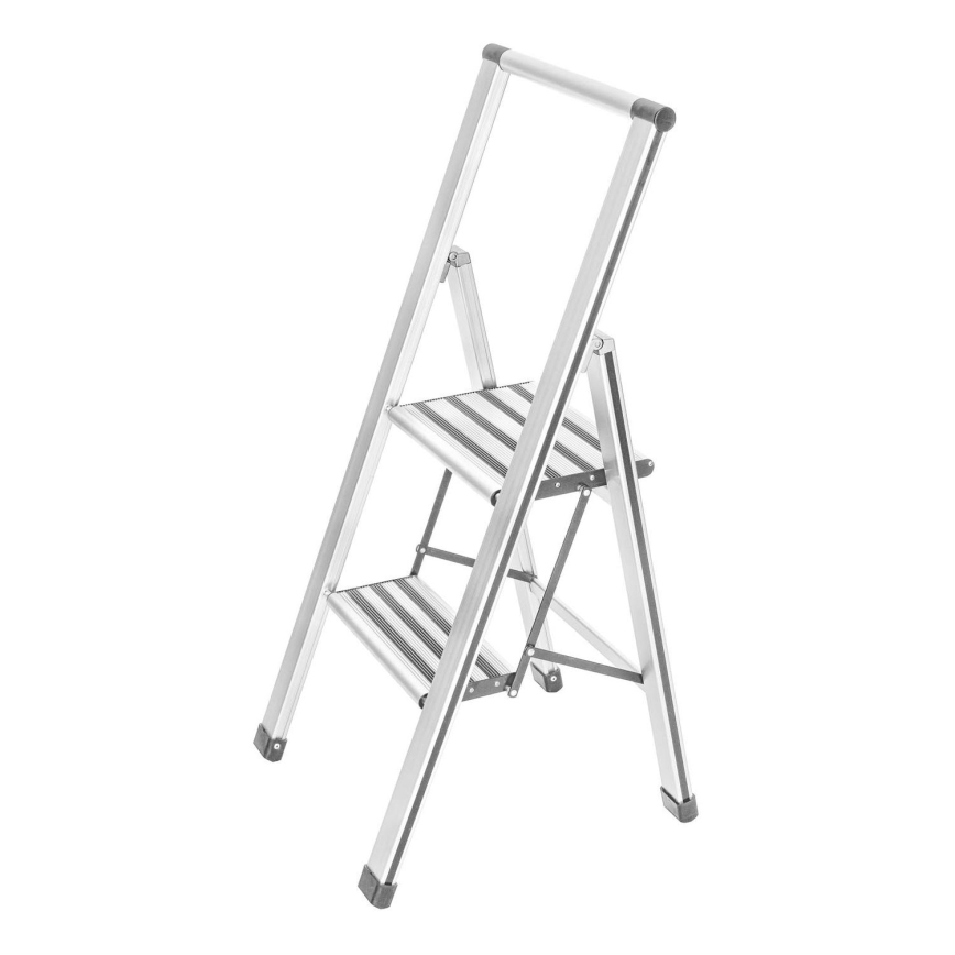 WENKO 601015100 - ALU-DESIGN Stepladder 44x101 cm white/grey