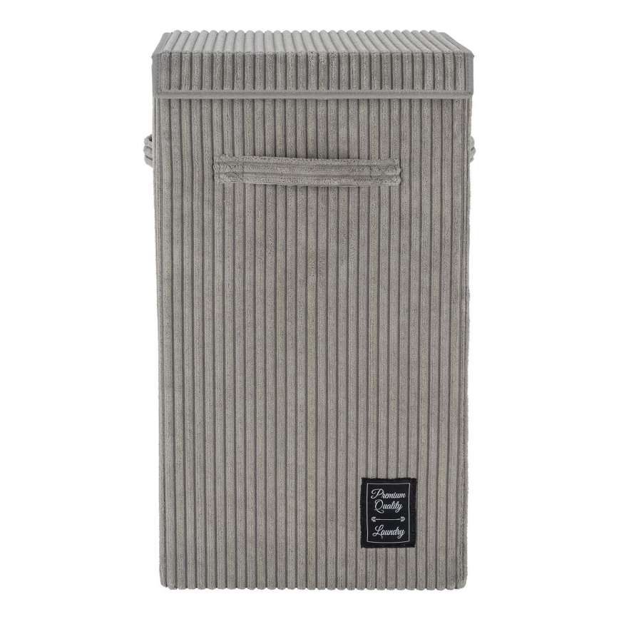 WENKO 62044100 - CORA Laundry Hamper 33 x 58 cm, Grey