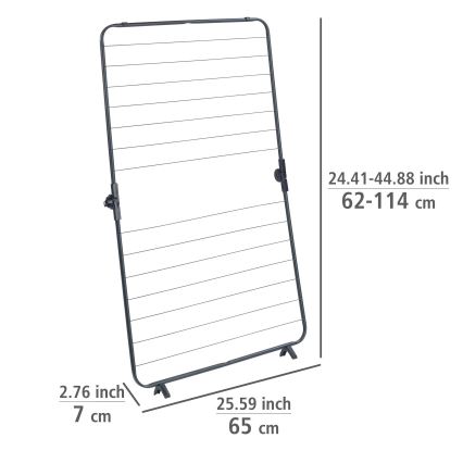 WENKO 63003100 - CHAMPION Clothes Drying Rack 65 x 114 cm Black