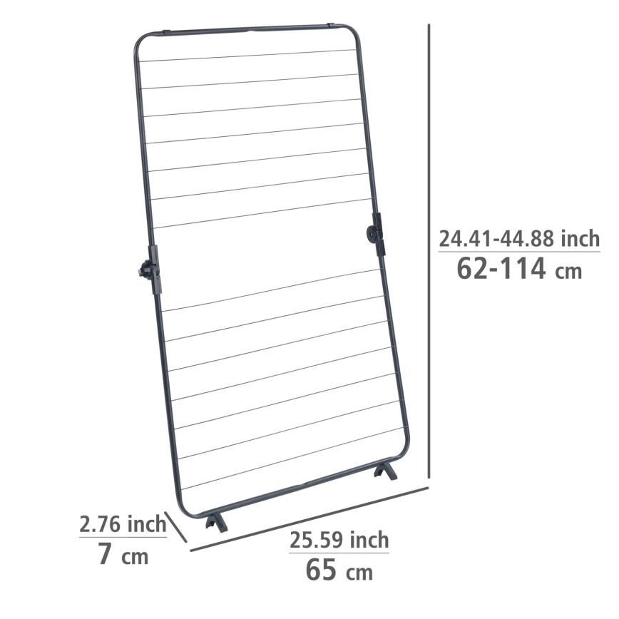 WENKO 63003100 - CHAMPION Clothes Drying Rack 65 x 114 cm Black