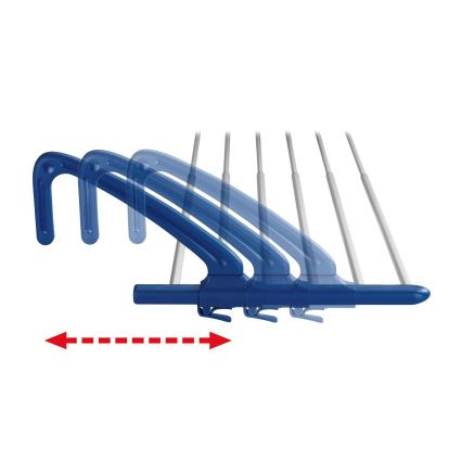 WENKO 63005800 - Clothes Drying Rack 37.5x21 cm stainless steel/silver/blue
