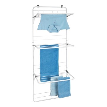 WENKO 63010800 - Laundry drying rack 51x142 cm white/grey