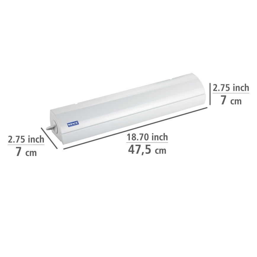 WENKO 63025100 - Drying rack 47,5x7 cm white