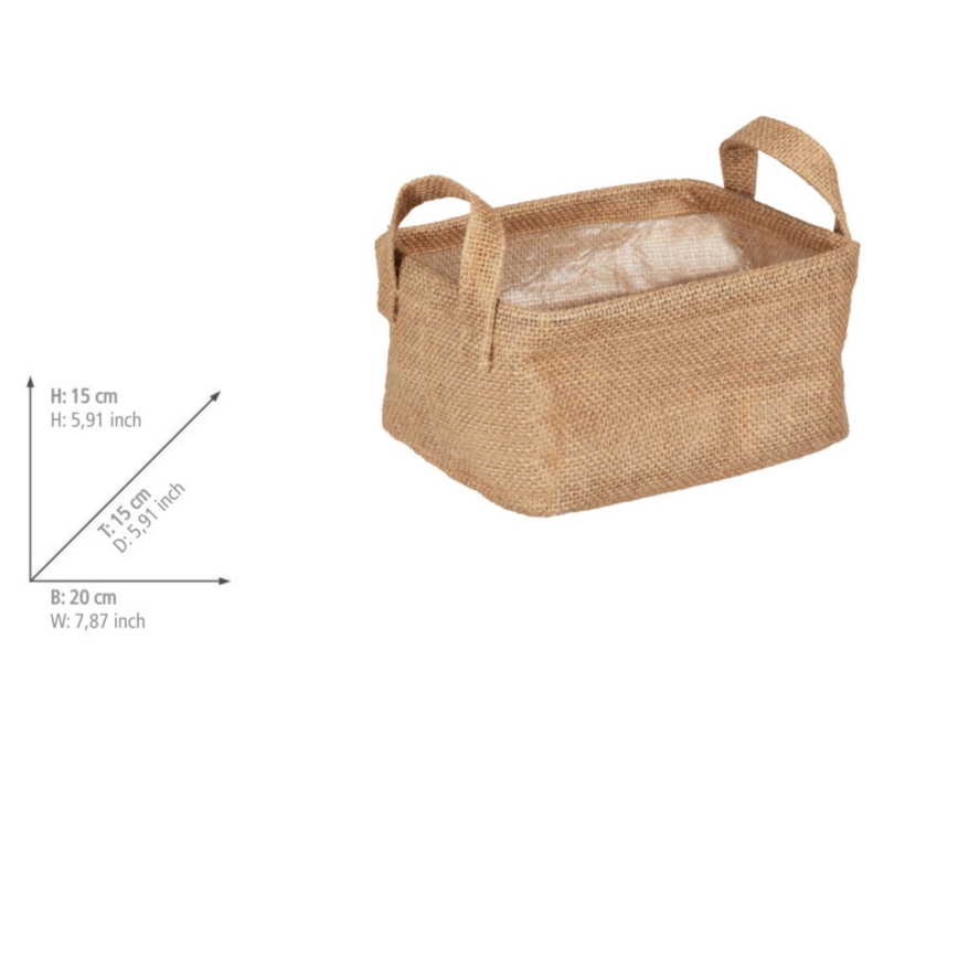 WENKO 64470100 - JUNA Basket 20x15 cm brown