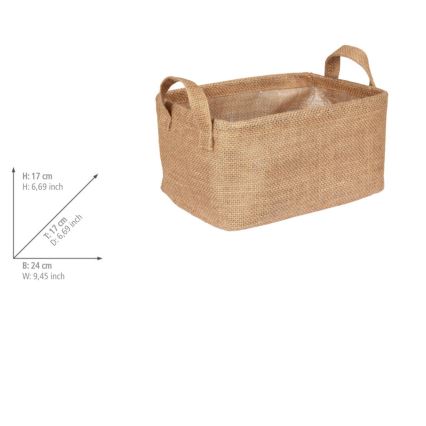 WENKO 64471100 - JUNA basket 24x17 cm brown