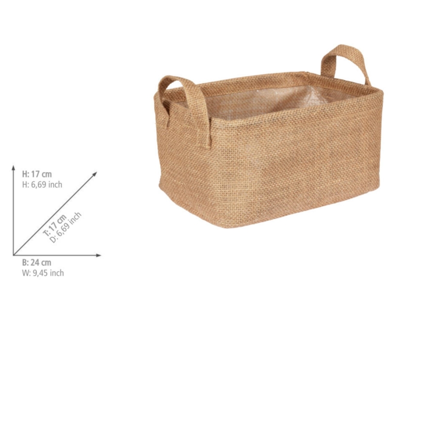 WENKO 64471100 - JUNA basket 24x17 cm brown