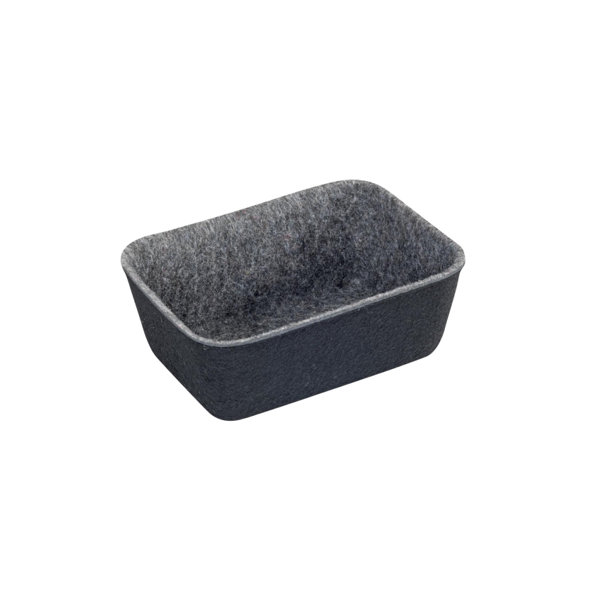 WENKO 64502100 - FELT Drawer Organizer 28.5 x 20 cm grey