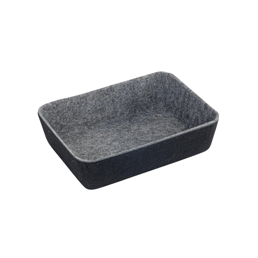 WENKO 64502100 - FELT Drawer Organizer 28.5 x 20 cm grey