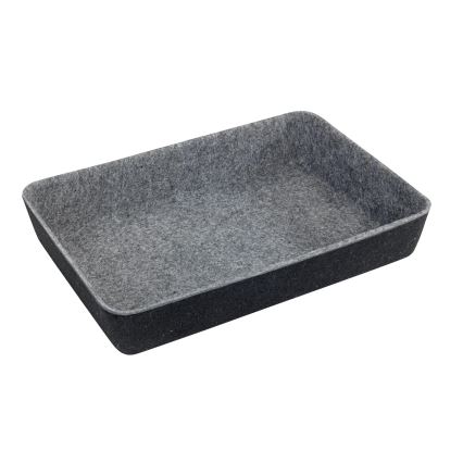 WENKO 64502100 - FELT Drawer Organizer 28.5 x 20 cm grey